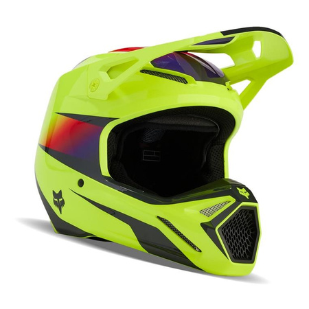 Kask cross FOX V1 FLORA YELLOW żółty fluo