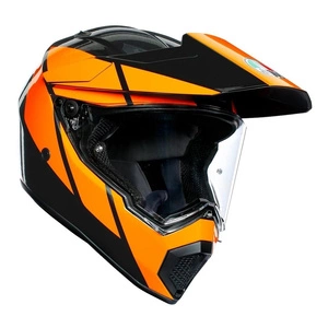 Kask integralny AGV AX9 TRAIL GUNMETAL/ORANGE czarny pomarańczowy