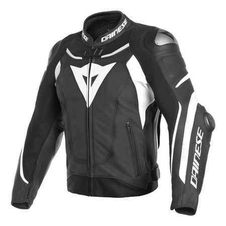 Kurtka skórzana DAINESE SUPER SPEED 3 PERFORATED BLACK/WHITE czarny biały