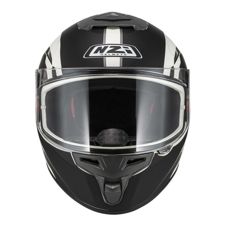 Kask integralny NZI TRENDY ELEGANCE WHITE BLACK TINTED MATT biały czarny