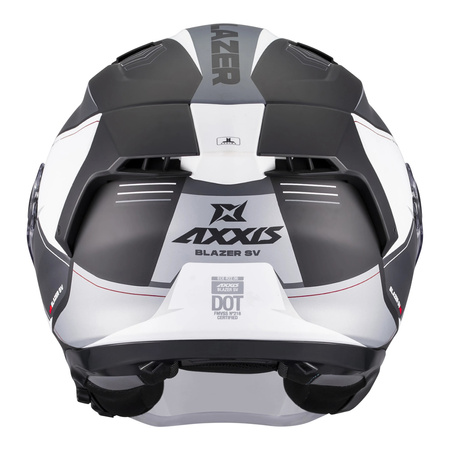 Kask otwarty AXXIS BLAZER SV TRAFFIC B0 MATT czarny szary biały