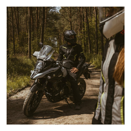 Kurtka tekstylna OZONE SAHARA BLACK/GREY/FLUO YELLOW czarny szary żółty fluo