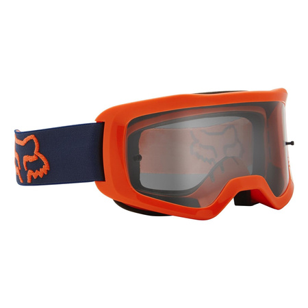 Gogle motocyklowe dziecięce FOX JUNIOR MAIN STRAY ORANGE pomarańczowy fluo granatowy