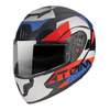 Kask szczękowy MT ATOM SV W17 GLOSS PEARL BLUE niebieski czerwony czarny biały