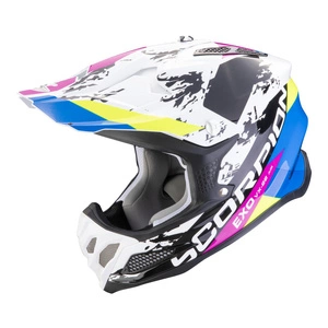 Kask cross SCORPION VX 22 AIR CX WHITE/BLACK/BLUE biały czarny niebieski
