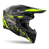 Kask cross AIROH WRAAAP DARKNESS MATT czarny żółty fluo