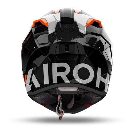 Kask integralny AIROH GP800 MUST ORANGE GLOSS pomarańczowy szary czarny