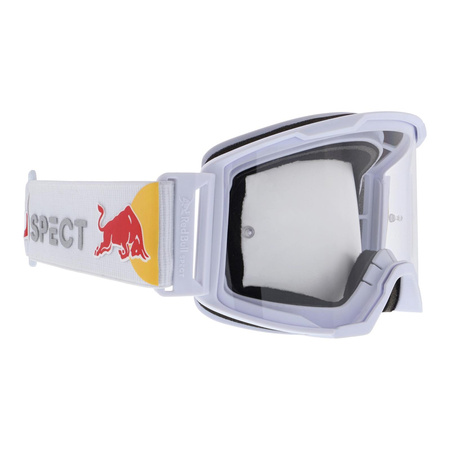 Gogle motocyklowe RED BULL SPECT STRIVE WHITE SZYBA CLEAR FLASH/CLEAR + CLEAR biały
