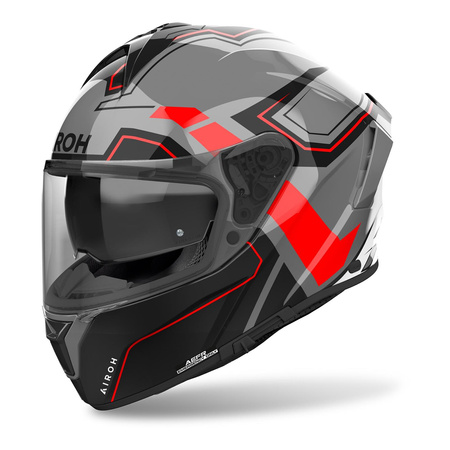 Kask integralny AIROH SPARK 2 DART RED GLOSS czerwony szary czarny