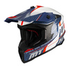 Kask cross MT FALCON S RULER A15 GLOSS biały niebieski czerwony