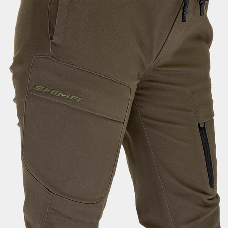 Jeansy motocyklowe damskie SHIMA JOGGSY LADY KHAKI zielony