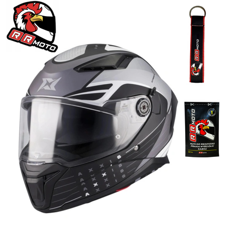 Kask integralny AXXIS PANTHER SV DIMENSION B0 MATT szary czarny biały