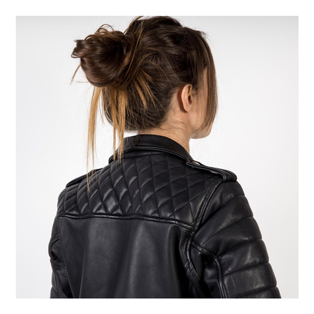 Kurtka skórzana damska OZONE RAMONES MODERN LADY MATT BLACK czarny