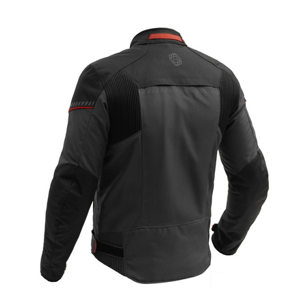 Kurtka tekstylna BROGER GRID BLACK/DARK GREY/RED czarny szary czerwony