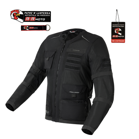 Kurtka tekstylna REBELHORN BRUTALE BLACK czarny