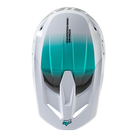 Kask cross FOX V1 TOXSYK WHITE biały niebieski
