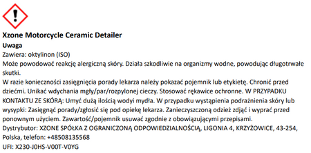 Detailer XZONE MOTORCYCLE CERAMIC DETAILER