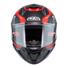 Kask integralny NZI WAKE STREAM CYBER BLACK RED MATT czarny czerwony