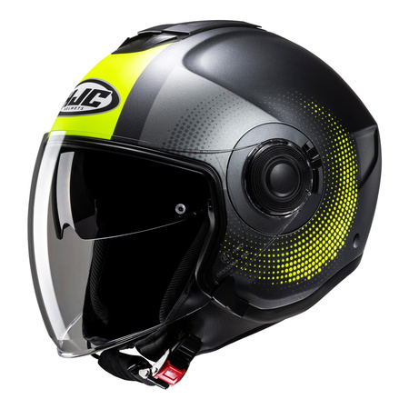 Kask otwarty HJC I40N PYLE BLACK/YELLOW czarny żółty fluo