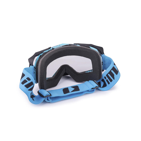 Gogle motocyklowe IMX DUST GRAPHIC BLUE/BLACK MATT SZYBA DARK SMOKE + CLEAR niebieski czarny mat