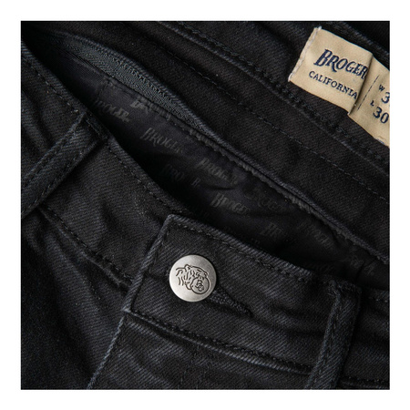 Jeansy motocyklowe damskie BROGER CALIFORNIA WASHED BLACK czarny