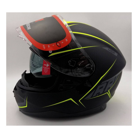 Kask integralny LAZER VERTIGO EVO RACE BLACK/YELLOW czarny szary żółty fluo