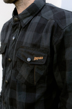 Koszula BROGER ALASKA CASUAL BLACK/GREY czarny szary