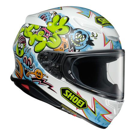 Kask integralny SHOEI NXR2 Mural TC-10 biały niebieski zielony żółty różowy