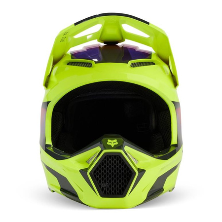 Kask cross FOX V1 FLORA YELLOW żółty fluo
