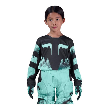 Bluza cross dziecięca FOX JUNIOR 180 KAIROS TURQUOISE czarny zielony niebieski