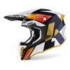 Kask cross AIROH TWIST 2.0 LIFT WHITE/BLUE MATT biały złoty granatowy niebieski czerwony żółty pomarańczowy czarny