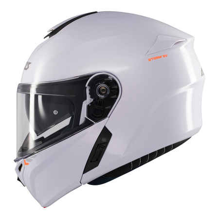 Kask szczękowy AXXIS STORM S SV SOLID A0 GLOSS PEARL WHITE biały