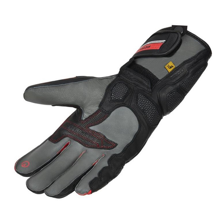 Rękawice sportowe REBELHORN ST LONG BLACK/GREY/FLO RED czarny szary czerwony fluo