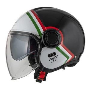 Kask otwarty NZI RINGWAY 2 DUO SKYLINE BLACK WHITE ITALY czarny biały