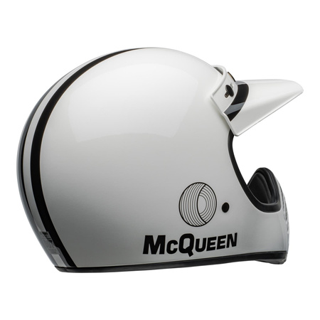 Kask cross BELL MOTO3 ECE6 SMQ AGS WHITE/BLACK biały czarny