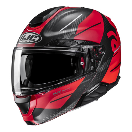 Kask szczękowy HJC RPHA 91 BLAT RED/BLACK czerwony czarny