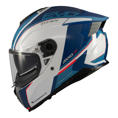 Kask integralny AXXIS HAWK EVO SV TITAN A7 GLOSS BLUE niebieski biały