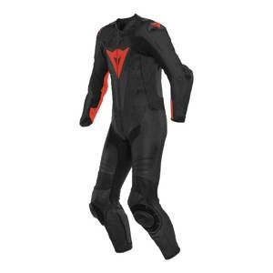 Kombinezon jednoczęściowy DAINESE LAGUNA SECA 5 PERFORATED BLACK/RED FLUO czarny czerwony fluo