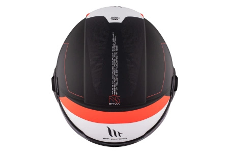 Kask otwarty MT VIALE SV S 68 UNIT MATT RED czarny biały czerwony