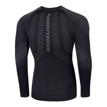 Koszulka termoaktywna REBELHORN ACTIVE II BLACK/GREY czarny szary