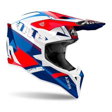 Kask cross AIROH WRAAAP FEEL BLUE/RED GLOSS niebieski czerwony biały