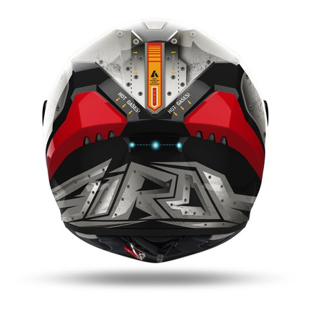 Kask integralny AIROH CONNOR BOT GLOSS szary czerwony czarny niebieski
