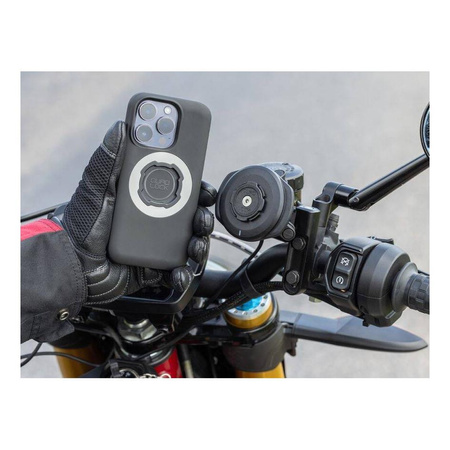 Głowica QUAD LOCK wodoodporna z ładowarką indukcyjną USB czarny