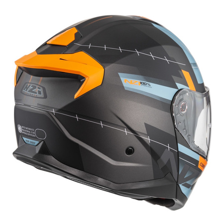 Kask szczękowy NZI COMBI 3 DUO METRIC ANTRACITE BLUE MATT szary niebieski