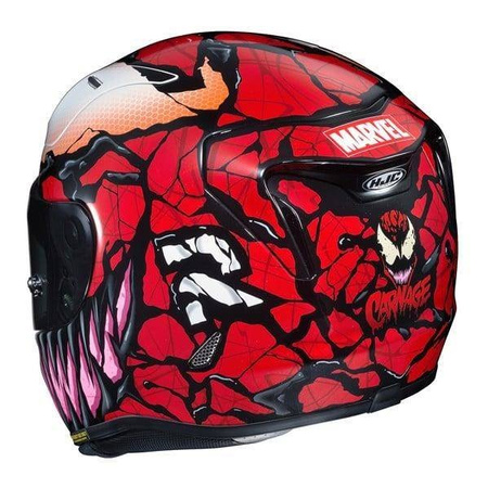 Kask integralny HJC R-PHA 11 MARVEL CARNAGE RED/BLACK czerwony różowy pomarańczowy czarny biały