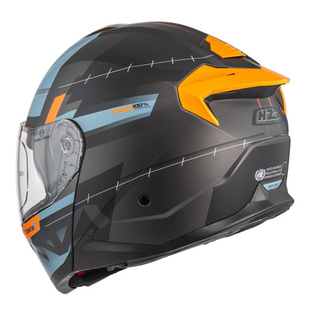 Kask szczękowy NZI COMBI 3 DUO METRIC ANTRACITE BLUE MATT szary niebieski