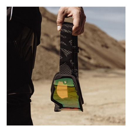 Gogle motocyklowe IMX ENDURANCE FLIP BLACK MATT/BLACK SZYBA IRIDIUM GOLD + CLEAR czarny mat