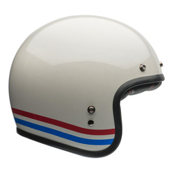 Kask otwarty BELL CUSTOM 500 ECE6 STRIPES PEARL WHITE/RED/BLUE biały czerwony niebieski