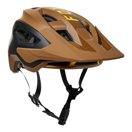 Kask rowerowy FOX SPEEDFRAME PRO BLOCKED NUTMEG brązowy czarny