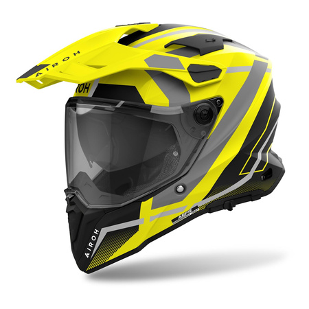 Kask integralny AIROH COMMANDER 2 MAVICK YELLOW MATT żółty szary czarny